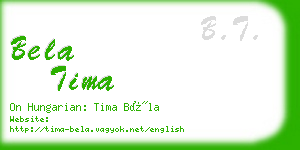 bela tima business card